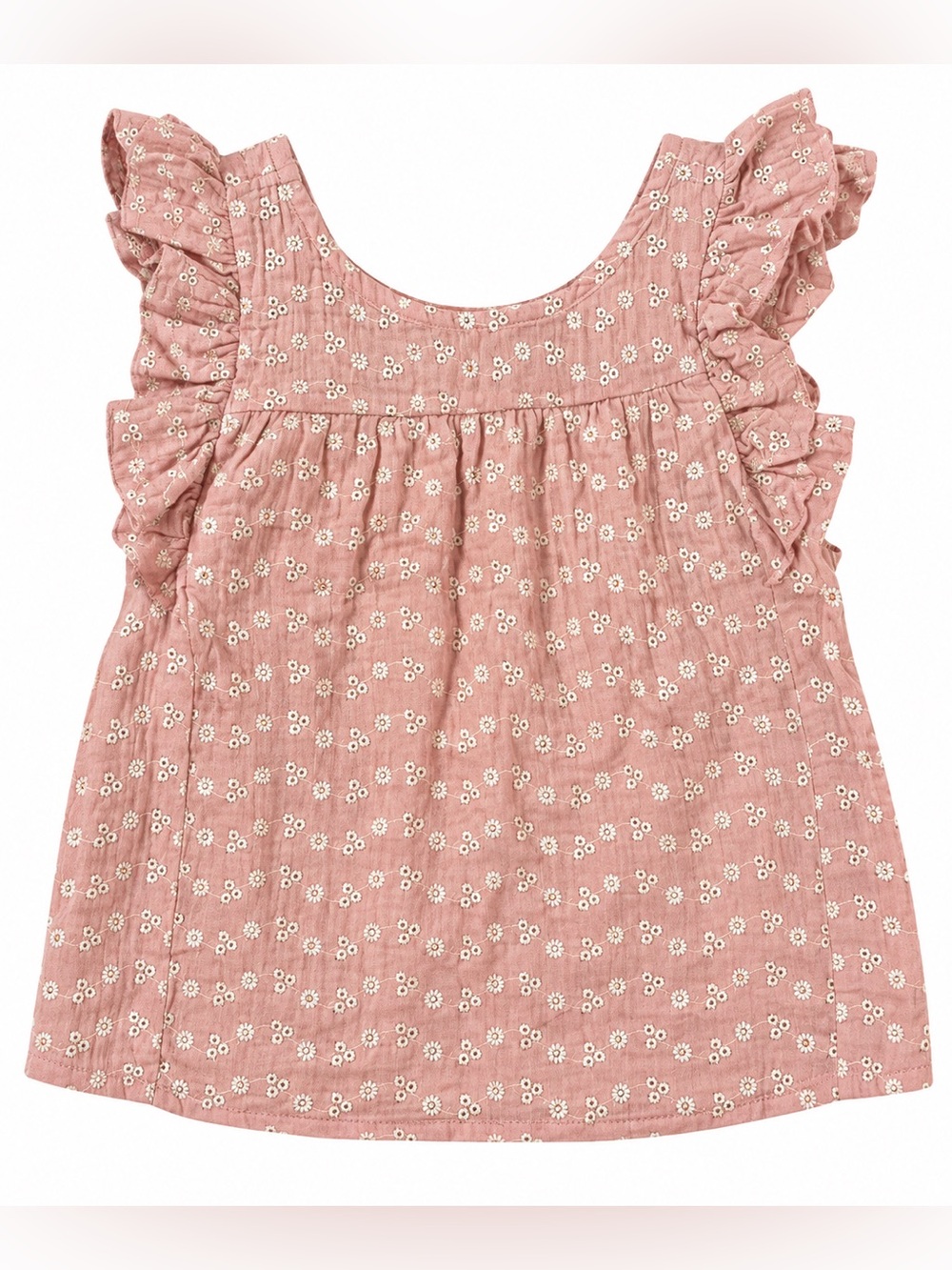 Heart and Arrow Pink Floral Eyelet Babydoll Top Size M Cottagecore Boho